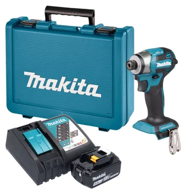 Produktbild von Makita DTD 173 RT1E Akku Schlagschrauber 18 V 180 Nm 1/4" Brushless + 1x Akku 5,0 Ah + Ladegerät + Koffer