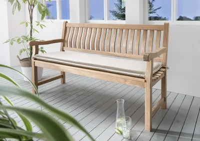 Zdjęcie produktu dla Poduszka na ławkę Destiny 120x45x5cm, z zamkiem błyskawicznym, naturalna
