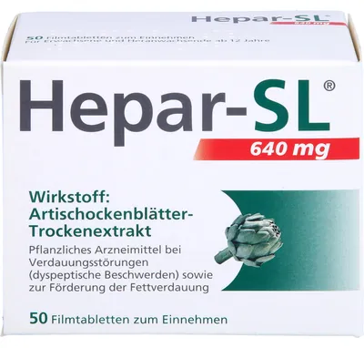 Image de Hépar-SL 640 mg Comprimés pelliculés pour troubles digestifs, 50 comprimés