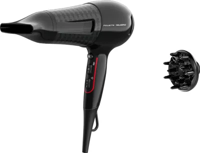 Immagine prodotto di Rowenta x Karl Lagerfeld CV591L Asciugacapelli Powerline | 2100 watt | ion booster | motore a risparmio energetico | pulsante aria fredda | 6 impostazioni di velocità/temperatura | Thermo Control | nero/rosso