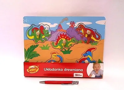 Produktbild von Holzpuzzle Dinosaurier mit Griffen (Spielzeug, pädagogisch)