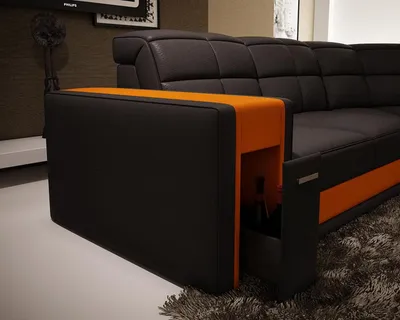 Produktbild von Design Ecken Big Polster Eck Sofa Couch Leder Sofas Garnitur XXL  Wohnlandschaft