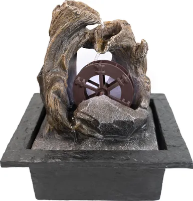 Produktbild von Zimmerbrunnen, Tischbrunnen mit drehendem Wasserrad