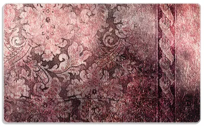 Produktbild von Wallario Frühstücksbrettchen aus Glas, je 14 x 23 cm, mit rutschfesten Füßen, Motiv Schnörkelmuster in rot