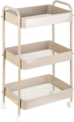 NAVA Mobilný trojposchodový skladovací vozík Misty - 73 cm