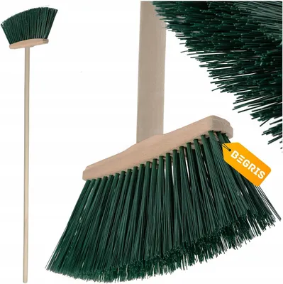 Produktbild von Gartenbesen mit Kehrbürste, Besenkopf 36x17x4 cm und 110 cm langem Stiel für den Außenbereich