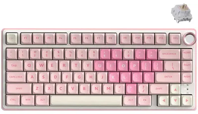 Immagine prodotto di Tastiera da gaming Royal Kludge R75, colore rosa, con switch beige
