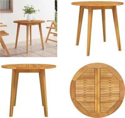 Produktbild von vidaXL Gartentisch Ø85x75 cm Massivholz Akazie - Gartentisch - Gartentische - Outdoor Tisch - Außentisch