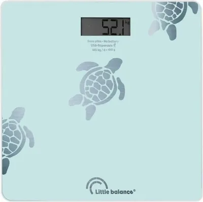 Zdjęcie produktu dla Little Balance 8730, Elektroniczna waga osobista, 180 kg, 100 g, Niebieski, Kwadrat, Szkło hartowane