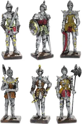 Produktbild von 6er Set Mittelalter Ritter 9cm