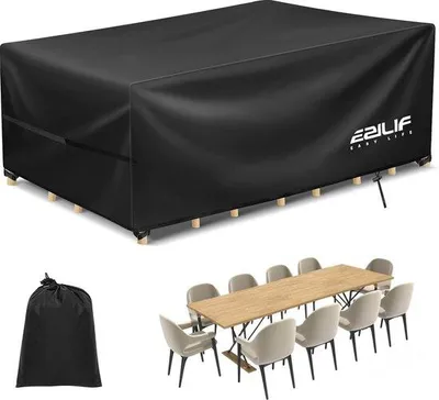 Produktbild von Famanu Abdeckung für Gartenmöbel, 420D Oxford-Gewebe, wasserdicht, rechteckig - 213 x 132 x 74 cm