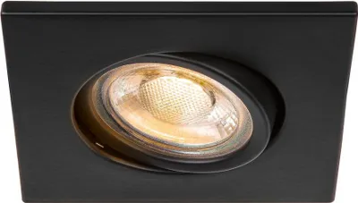 Productafbeelding van SLV Inbouwspots voor plafond, Easy-Install, model QPAR51, zwart, vierkant, max. 20W, fitting GU10, kantelbaar