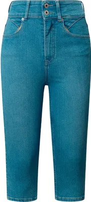 Image de Pepe Jeans, short pantalon taille haute, couleur bleu, taille 27, pour femme