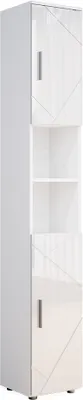 Produktbild von Vicco Badschrank Irma, 30 x 192 cm, Weiß Hochglanz