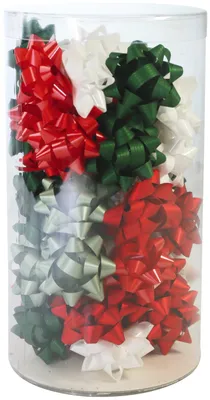 Produktbild von Clairefontaine Kleine Rohrverpackung 50 Schleifen Ø 5cm Sort.Weihnachten 211396C
