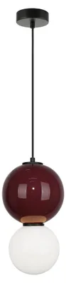Image de Suspension Italux PIEVE LED Bordeaux Design