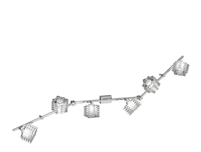 Immagine prodotto di Applique Contemporanea Rubik Metallo Cromo Diffusore Cristallo 6 Luci G9