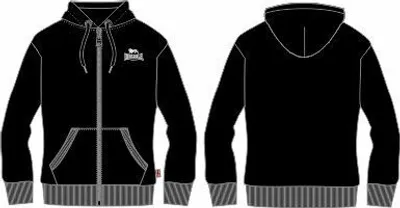 Immagine prodotto di Giacca uomo con cappuccio e zip slim fit BORWICK Nero XXL Lonsdale