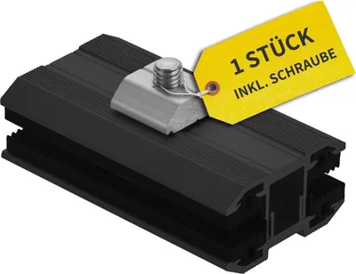 Produktbild von Laminatklemme Mittelklemme schwarz Klemme Dünnschichtmodule Solar Photovoltaik