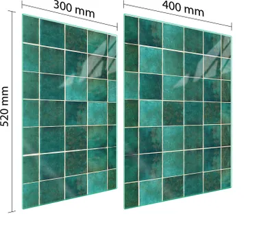 Produktbild von Glasschutzplatte Für Herd 70X52 Grün