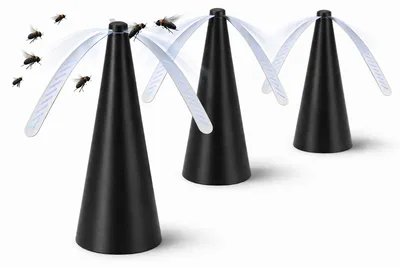 Produktbild von Bestlivings 3er Pack Fliegenabwehr für den Tisch – Fliegenwedler effektive Fliegenabwehr – Leiser Fliegenvertreiber für Terrasse, Garten & Balkon