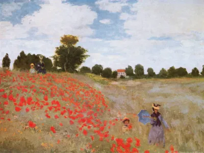 Produktbild von Claude Monet Kunstdruck Bild - Mohnblumen, 1873 (60 x 80 cm)