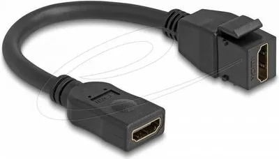 Zdjęcie produktu dla DeLOCK 90685, 0,2 m, HDMI Typu A (Standard), HDMI Typu A (Standard), Czarny