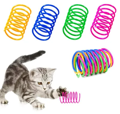 Produktbild von 20 Stück Katzenangel-Spielzeug, aus Kunststoffspiralen