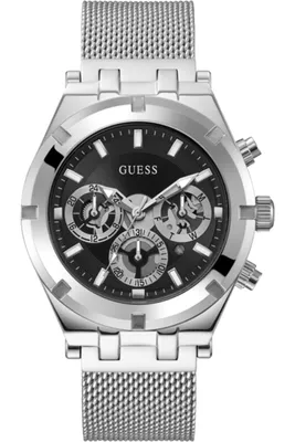 Produktbild von Guess Herrenuhr GW0582G1 Silber Schwarz