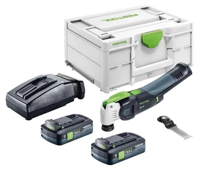Produktbild von Festool OSC 18 E-Basic Akku Oszillierer 18 V Starlock Max Brushless + 2x Akku 4,0 Ah + Ladegerät + Systainer