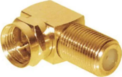 Produktbild von S/CONN maximum connectivity F-Winkeladapter, F-Stecker / F-Buchse, vergoldet (85210-G)