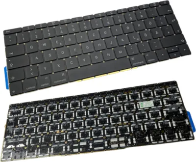 Produktbild von Trade-Shop Laptop Notebook Tastatur Deutsch QWERTZ Schwarz kompatibel mit Apple MacBook Pro 13" Retina A1708 (2016, 2017) / mit Backlight