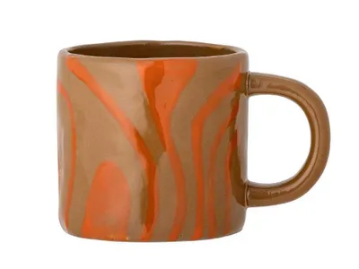 Produktbild von Bloomingville Becher NINKA Braun Orange 250 ml Kaffeebecher Keramik Tasse