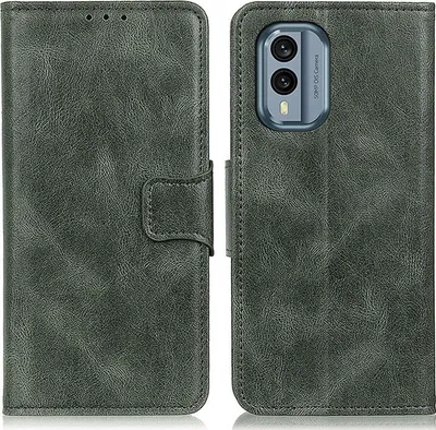 Produktbild von Mobigear Classy  Nokia X30 Hülle Klapphülle Geldbörse - Grün