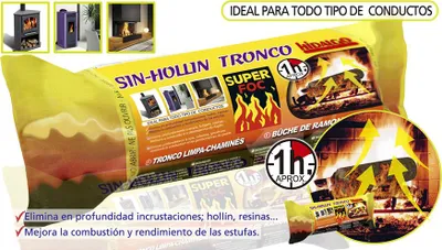 Image de Bûche de nettoyage de cheminée "sin-hollin" 800 g