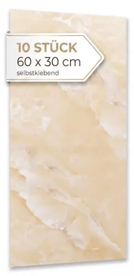 Produktbild von Dalsys 10x Wandverkleidung selbstklebend 60x30cm Marmoroptik Zitronengelb - PVC Wandpaneele, flexible Wandverkleidung Badezimmer wasserfest, 2,3mm Materialstärke, Spritzschutz Küchenrückwand