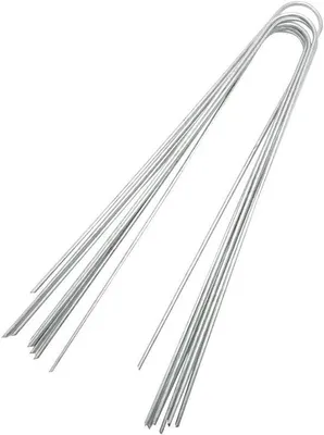 Immagine prodotto di Set di picchetti in acciaio per prati e erba - Set da 50 pezzi - Picchetti in acciaio per barriera anti-erbacce
