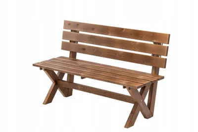 Image de Banc de jardin Banc en bois Mobilier de jardin Banc public Résistant aux intempéries 2 places pour balcon
