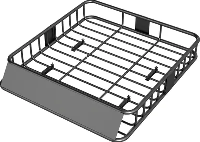 Produktbild von Dachgepäckträger für Autos, Autodach-Korb, 90,7 kg Tragkraft, Dachträger mit Windabweiser, Stahlrohre, Schwarz