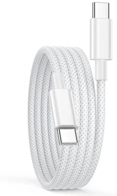 Image de Câble USB-C vers USB-C 60W pour iPhone 17 Pro Max iPhone 16 15 Charge Rapide Tissé 1 Mètre