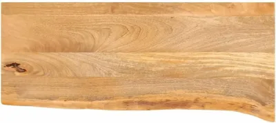 Produktbild von Tischplatte mit Baumkante aus Massivholz 70x20x2,5 cm