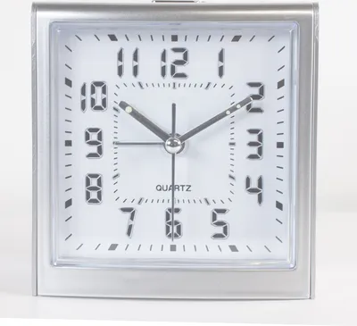 Produktbild von Moderner Analog-Wecker mit LED-Licht, Alarm und Snooze, ohne Ticken
