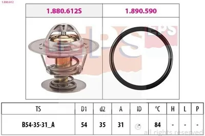 Produktbild von EPS Thermostat Kühlmittel 84°C für VW GOLF III (1H1) GOLF II (19E, 1G1) Polo Coupe (86C, 80) GOLF III Variant (1H5) Polo Schrägheck (86C, 80)