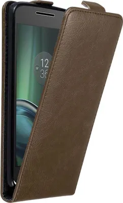 Immagine prodotto di Custodia Cadorabo per Motorola MOTO G4 PLAY Custodia protettiva in marrone Custodia Flip per telefono cellulare Custodia Cover