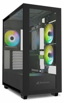 Imagen del producto de Sharkoon 4044951040032 Sharkoon Gehäuse Rebel C60   RGB    ATX       2xGlas schwarz