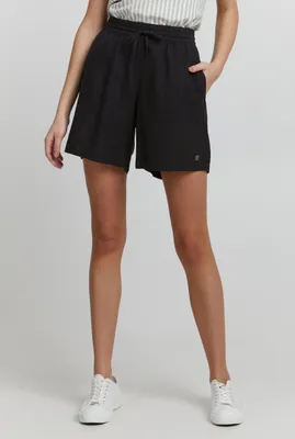 Produktbild von OXMO OXAlgea Damen Chino Shorts aus Leinenmix Bermuda Kurze Hose