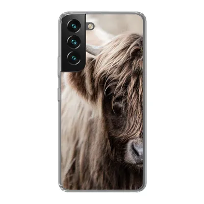 Produktbild von MuchoWow® Handyhülle Schutzhülle Hülle für Samsung Galaxy S22 Schottischer Highlander - Kuh - Vlies Silikon Softcase Handy Hülle - Mobiltelefonhülle