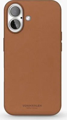 Immagine prodotto di Vonmählen Like Leather Case - Cover protettiva, compatibile con MagSafe per iPhone 16, custodia per cellulare marrone