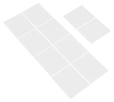 LED-Lichtdiffusorfolie, 10 Stück, selbstklebend, weiß, 50 cm