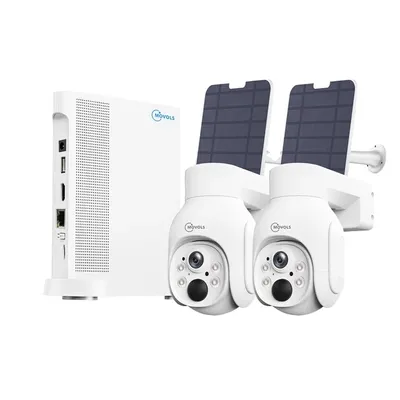 Produktbild von Überwachungskamerasystem, 4MP Auflösung, Fernsteuerung PTZ, Keine, 4MP mit 2 Solar PTZ